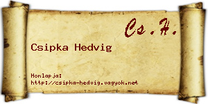 Csipka Hedvig névjegykártya